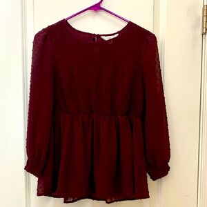 Lauren Conrad dark purple blouse Size S